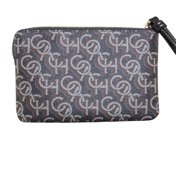 COACH Women's Corner Zip Wristlet with Monogram Print (Black) - Picture 3 of 15